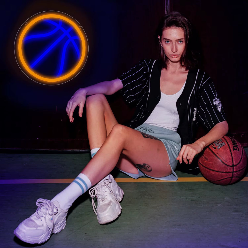 Basketball Neon Signs Basketball Led Neon Light Wall Neon Lights Cool Neon Sign for Room Bedroom Birthday Signs Kids Gift